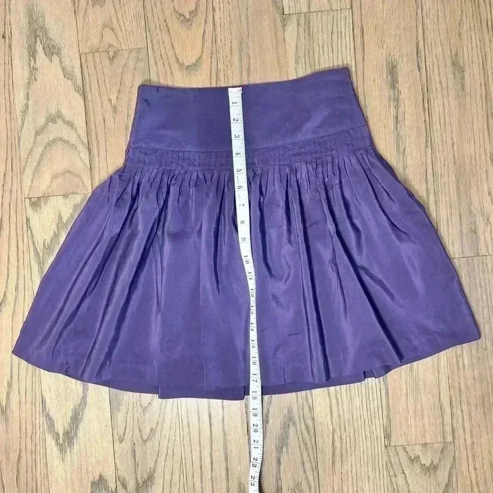 GAP Petite Women’s Satin Gathered Purple A-Line Skirt Size 0 Petite - Picture 6 of 12